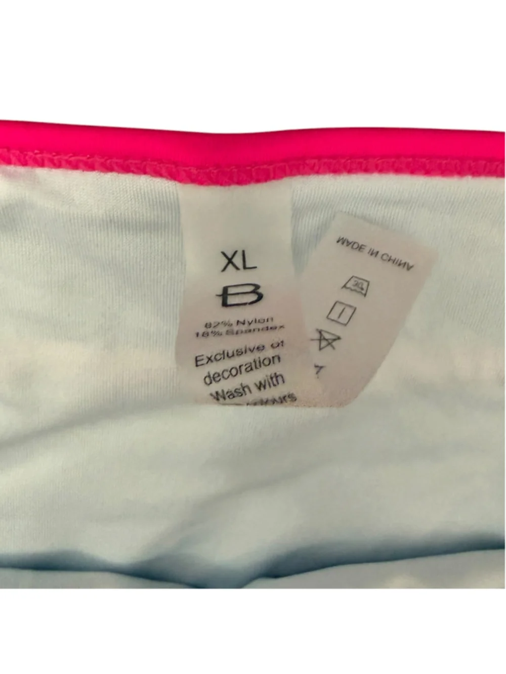 NWT BMJL Women’s XL Aqua Hot Pink High Waist Two Piece Swimsuit